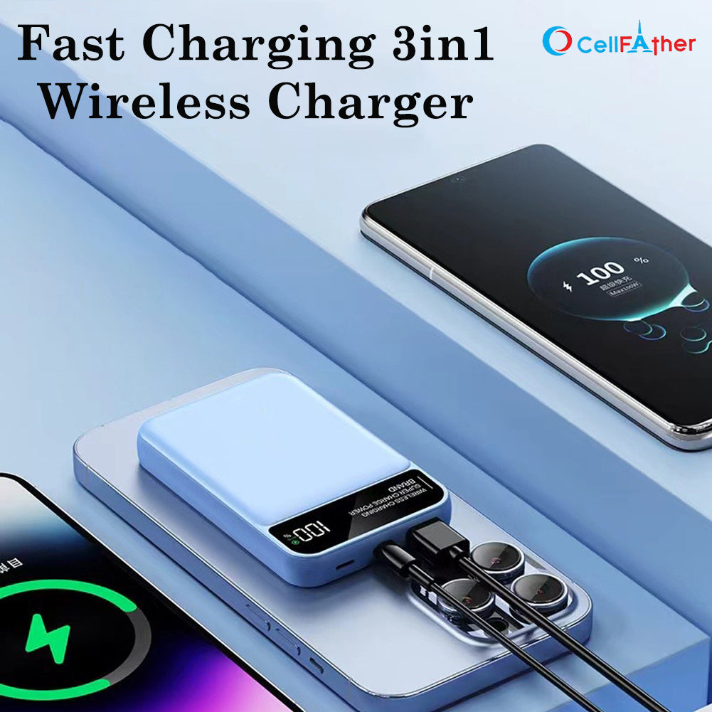 Buy the 3-in-1 Magnetic Wireless Power Bank for iPhone 10,000mAh ...