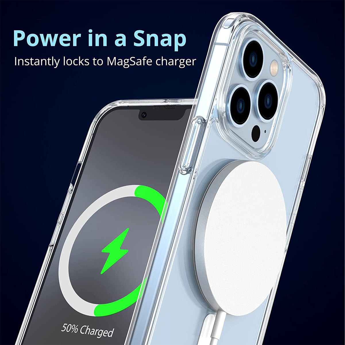 Celly Funda MagSafe iPhone 13 Pro Transparente