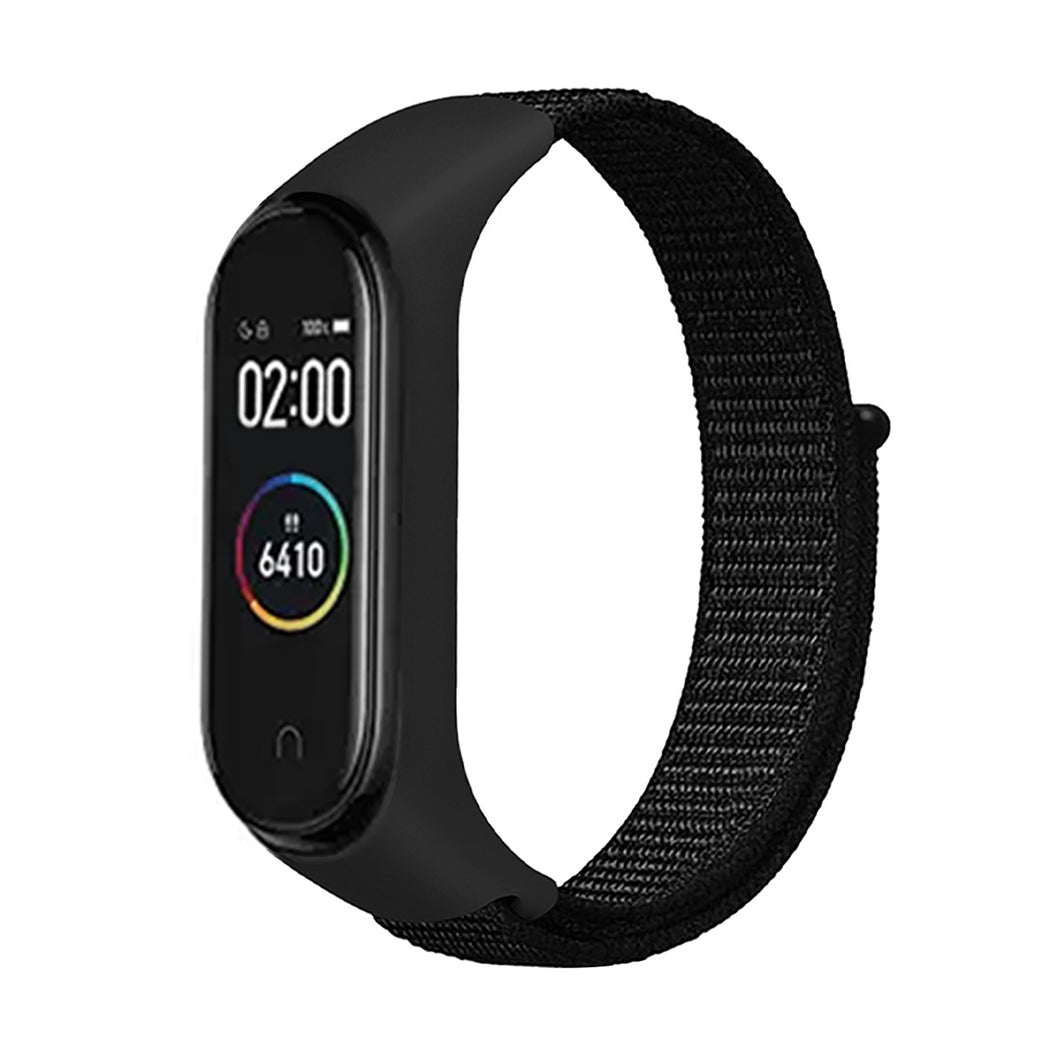 Nylon Wristband Strap for Mi Band 6/5/4/3 -jetblack